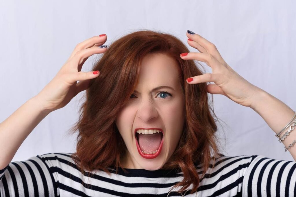 an angry girl